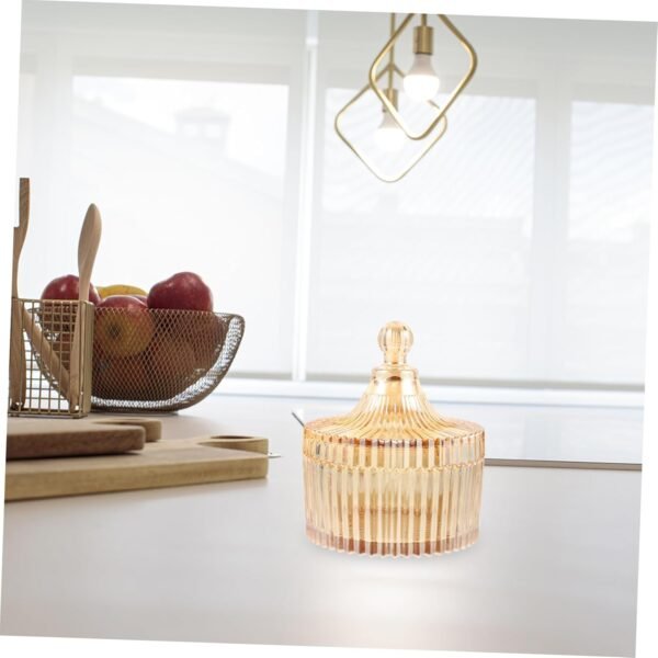 Glass Cotton Swab Box Cotton Pad Container Tank Bottle To Go Food Containers with Lids Cosmetic Containers Jewelry Storage Case Candy Jars with Lids Biscuit Snacks Dessert Bowls - Image 5