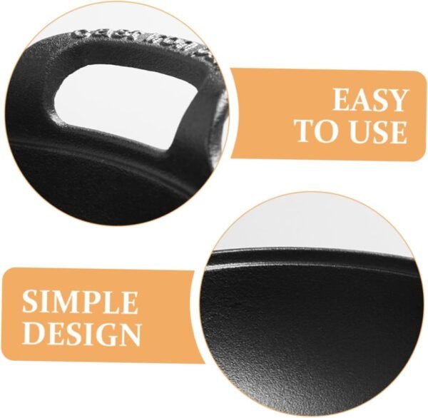 Outdoor Cast Frying Pans Chafing Dish Griddle Pan Fondue Pot Deep Frying Pan Camping Cookware Practical Stockpot Frying Cooking Pot Camping Pot Black - Image 5