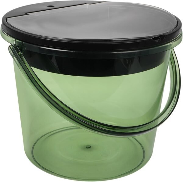 Tea Residue Bucket Camper Accessories Garbage Can Trash Can Food Waste Bin for Kitchen Compost Bin Kitchen Recycle Bins for Kitchen Countertop Compost Bin with Lid The Pet Green