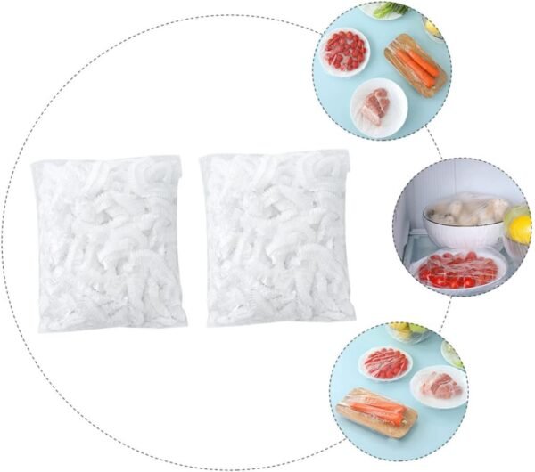 200pcs Disposable Outdoor Bowl Covers Elastic Dish Covers Picnic Food Covers Outdoor Food Covers Kitchen Supplies Food Net Reusable Food Storage Covers Plastic - Image 6