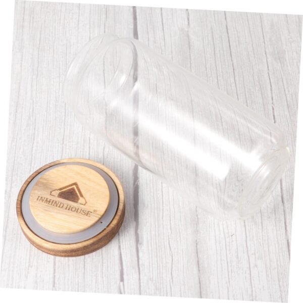 Grain Container Basket Bar Bell Jar Clear Candy Containers Mason Jar Lids Cereal Keeper Can Storage Jars with Clamp Lids Containers with Lids Containers for Food Candy Jar - Image 8