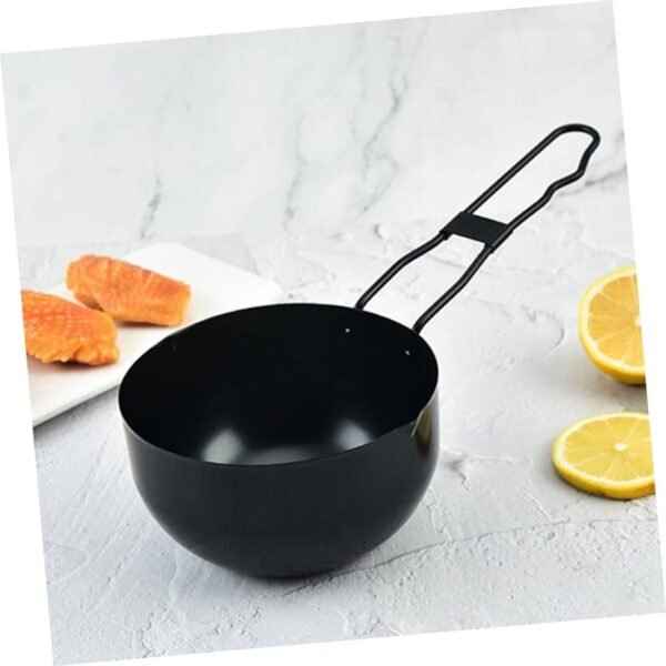 2pcs Outdoor Small Iron Pot Hot Pot Camping Cookware Chaffing Dishes Stainless Cookware Camping Cooking Pots Casserole Pan Outdoor Camping Pot Camp Cook Pot Camping Soup Pot Black MOLUCKFU - Image 8