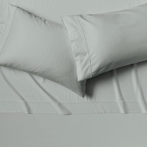 Amazon Aware 100% Organic Cotton 300 Thread Count Sheet Set - Sage Green, Full - Image 2