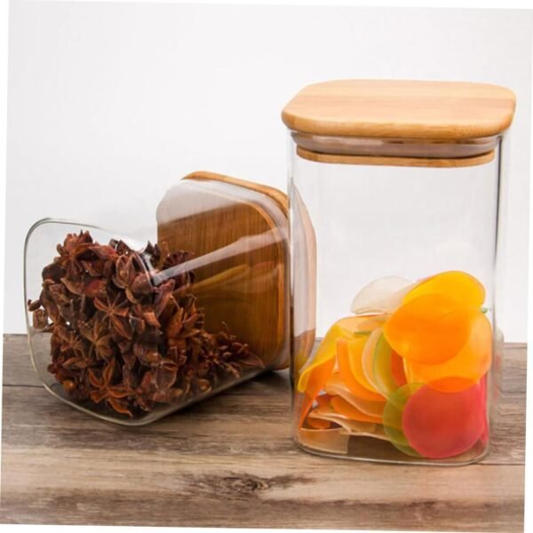 Glass Storage Jars Candy Jars Food Storage Jars Air Tight Jars Airtight Kitchen Canister Tea Jars Kitchen Storage Jars Candy Containers Pickle Jars Food Storage Containers - Image 7
