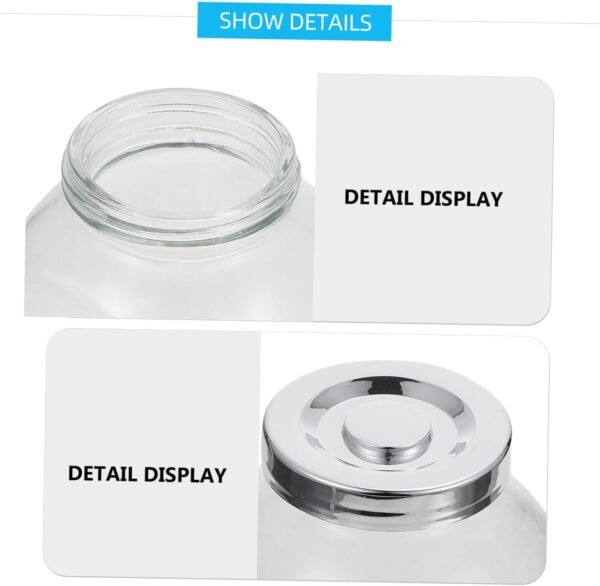2pcs Glass Storage Jar Honey Storage Bottles Snacks Storage Tank Food Storage Tanks Milk Powder Can Clear Container Honey Canisters Sealed Canisters Food Container Stainless Steel - Image 7