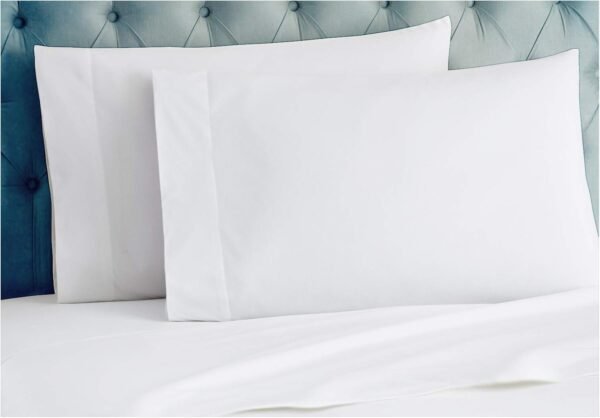 Organic Pillow Cases Set of 2 – Large Size – Ultra White – 21’’ x 41’’ with 4’’ Hem -100% GOTS Certified Cotton Pillow Covers – Sateen Weave – Breathable, Soft for Quality Sleep – Tissaj