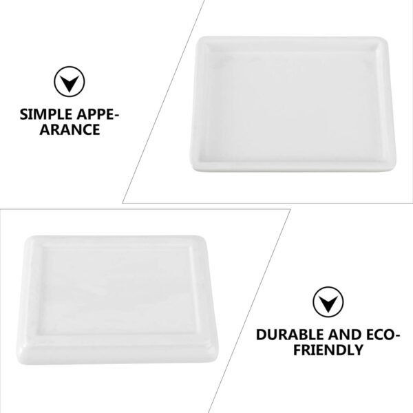 Cabilock Pallet Practical Soap Holder Soap Holder Soap Tray Soap Dish Soap Rack Tray Soap Storage Rack Soap Rack Holder Soap Box Ceramics Stainless Steel Tray Desktop Tissue Tray - Image 5