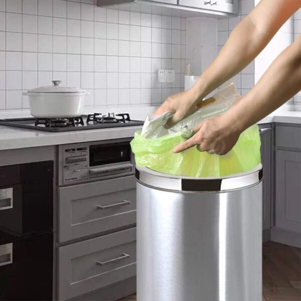 13-15 Gallon Trash Bags Plant Based Garbage Bags Recycling Unscented Tall Kitchen Trash Bags for Kitchen, Yard, Lawn,Office(75 Counts, Green) - Image 7