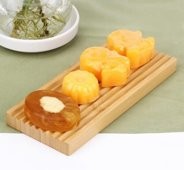 Bamboo Soap Dish Holder - Soap Saver - Natural Bamboo Wood Soap Dish with Drain Tray for Shower Bathroom Bathtub Kitchen Extend Soap Life (1) - Image 7