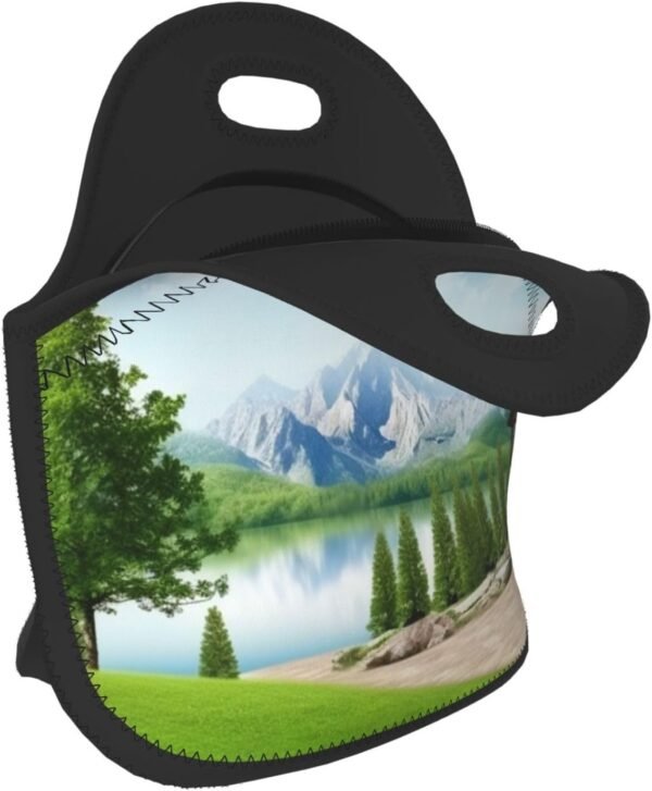 Neoprene Lunch Bags Natural Print Insulated Lunch Tote Bag Reusable Thermal Cooler Lunch Container Box for Work Travel Picnic - Image 2