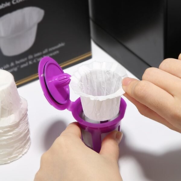 Pro Mael 360 Count Disposable K Cup Filters, Coffee Filter Paper for Keurig Brewers Single Serve 1.0 and 2.0, Use with Reusable K Cup Pods (White) - Image 2