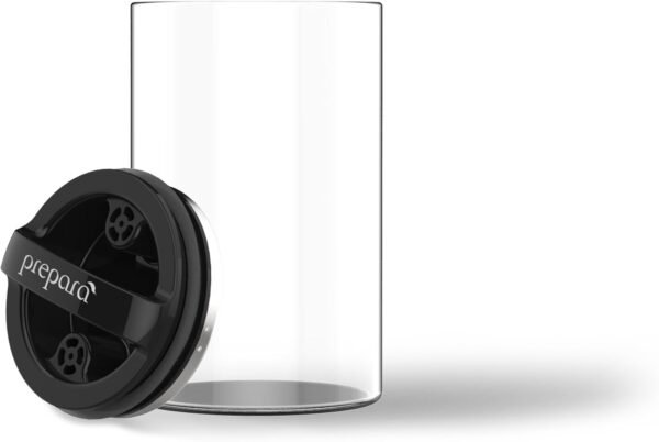 Prepara Evak Compact Glass Food Storage, 24 Ounce, Black - Image 2