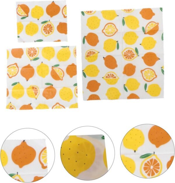 FOMIYES 3pcs Beeswax Paper Fresh-keeping Cloth Packing Cloth Beewax Wraps Beewax Food Wraps Reusable Wraps Reusable Beeswax Wraps Food Wraps Sustainable Wraps - Image 6
