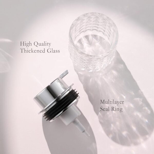 Foaming Hand Soap Dispenser, Glass Foam Soap Dispenser or Lotion Dispenser for Kitchen & Bathroom Refillable Clear Glass Liquid soap Dispenser with Large Pump-1 Pack - Image 5