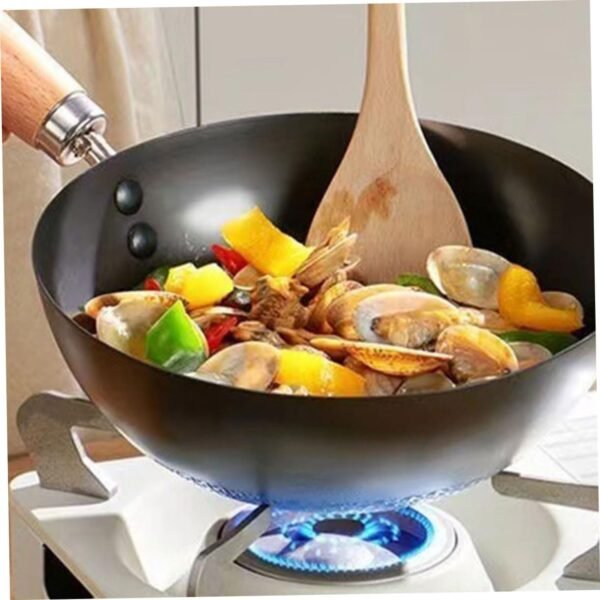 Wok Mini Frying Pan I-cook Fry Pan Skillets Nonstick Frying Pan with Lid Saucepans Non-stick Frying Pan Pots Pancake Pan Nonstick Pan Pans Nonstick Portable Cooker Black Iron - Image 9