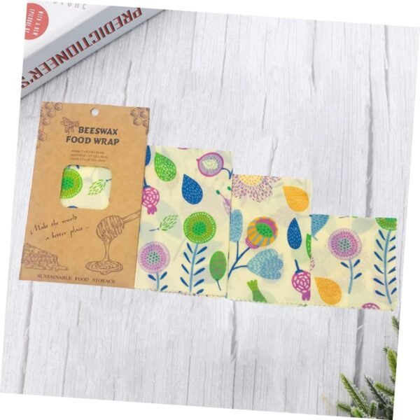 NOLITOY 9 Pcs Beeswax Wrap Food Storage Wrap Food Wrapper Reusable Sandwich Bags Reusable Food Wrap Food Preservation Cloths Beewax Wraps Beewax Food Wraps Household - Image 5