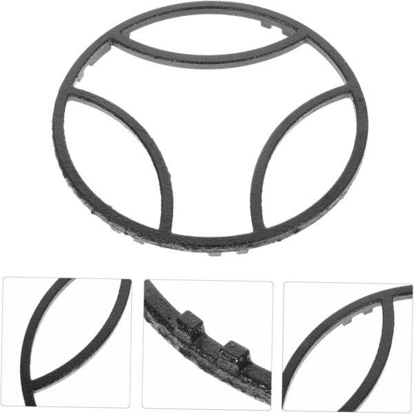 MAGICLULU 2pcs -slip Bracket Casserole Gas Camping Stove Wok Pan Camping Gas Stove Foil Gas Stove Pot Ring Pans Organizer Induction Cookware Wok Burner Tank Electric Racks Jet Iron Black - Image 3