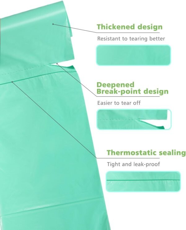 Compostable Trash Bags 1.2 Gallon 150 Packs,AYOTEE Small Compost Bags,Small Biodegradable Trash Bags Green Are Suitable For 1-2 Gallon And 4-8 Liter Small Trash bags can liner - Image 4