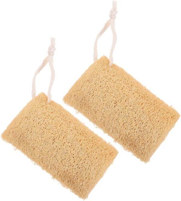 SECFOU 2pcs Natural Loofah Sponge for Dishes Dish Cleaning Loofah Brush Kitchenware Scrubber Dishwashing Sponge - Image 6