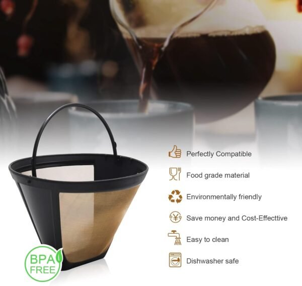 Reusable Coffee Filter for Ninja Dual Brew Coffee Maker, 3 Pack K Cup Reusable Coffee Pods and 2 Pack Coffee Maker Filter for Ninja Dual Brew Coffee Maker Ninja CFP301 CFP307 Coffee Maker - Image 4