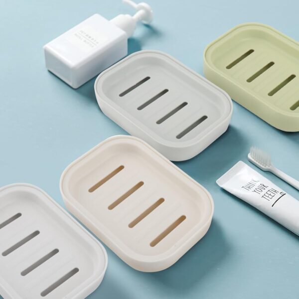 3 PCS Soap Dishes Double-Layer Bar Soap Holder for Shower Plastic Slotted Soap Box Easy to Clean Soap Tray with Drain Suitable for Bathroom, Kitchen, Travel - Image 3