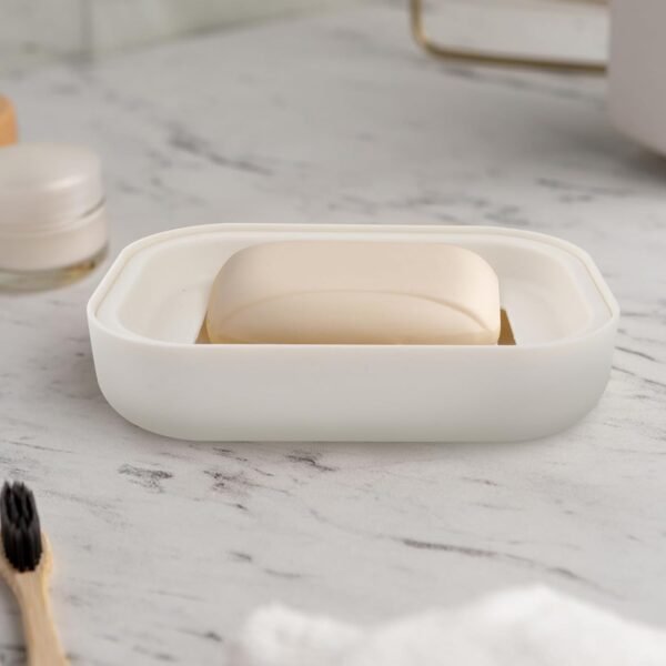 3 PCS Soap Dishes Double-Layer Bar Soap Holder for Shower Plastic Slotted Soap Box Easy to Clean Soap Tray with Drain Suitable for Bathroom, Kitchen, Travel - Image 2