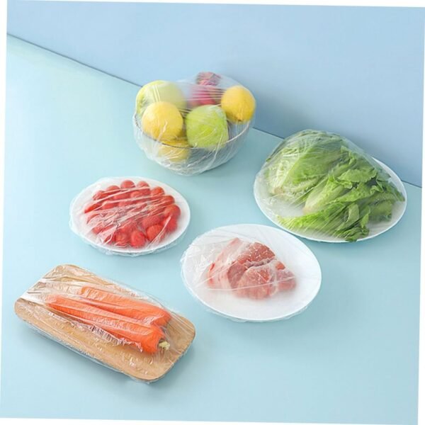 3sets Disposable Elastic Dish Covers Translucent Food Bowl Covers Elastic Food Covers Clear Reusable Dish Covers Elastic Bowl Covers Clear Bathing Caps Plastic 200pcs*3 - Image 5