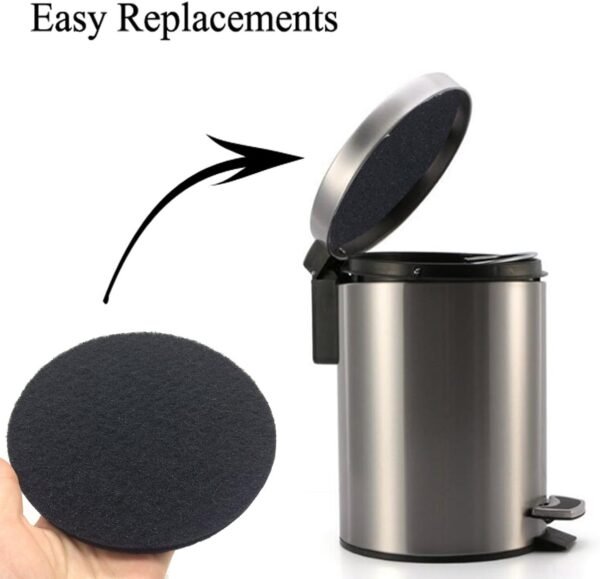 6.7inch Charcoal Filters for Kitchen Compost Bin Pail Replacement Filter Countertop Home Bucket Refill Sets, Round - Image 5