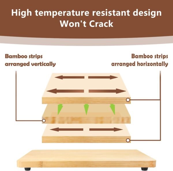 Bamboo Cutting Board Compatible with Ninja Foodi SP101 SP201 SP301 Air Fryer Oven, Accessories for Countertop Convection Toaster Oven, Creates Storage Space, Heat Resistant Silicone Feet - Image 6