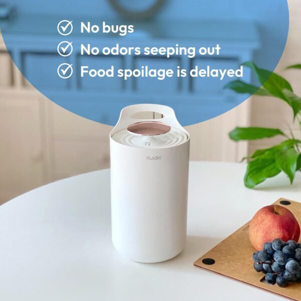 Carrotez Compost Bin for Kitchen Countertop, 0.8 Gallon (3 Liter) Small Food Waste Mini Compost Bin with Lid, Odorless Vacuum Seal - White - Image 5