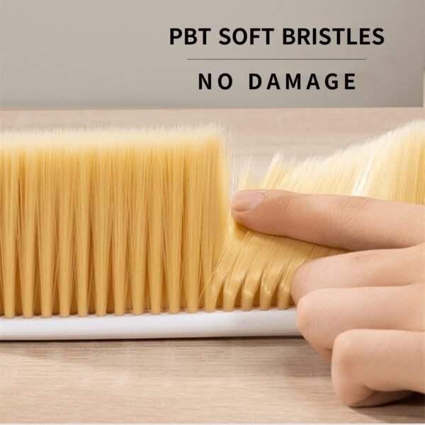 Hand Broom Cleaning Brushes- Soft Counter Duster Furniture Dusters Brush with Long Wooden Handle Household Dusting Tool (1 - Image 3