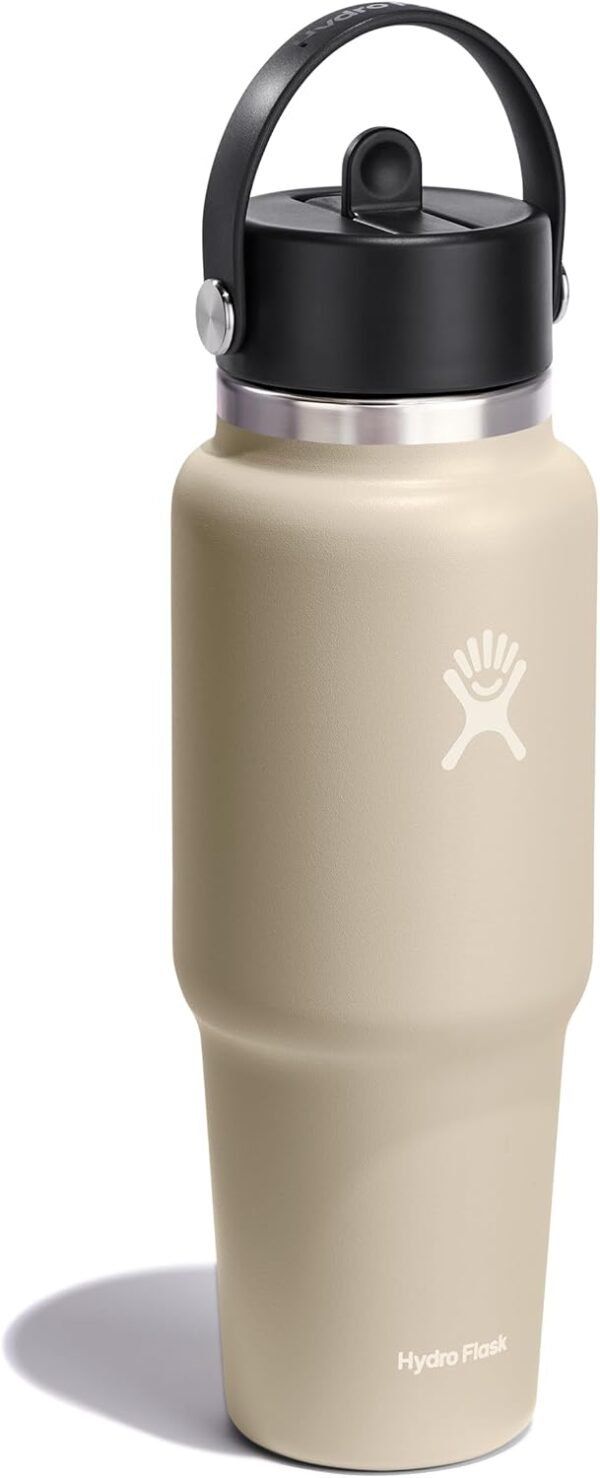 HYDRO FLASK Wide Mouth vacuum insulated stainless steel cupholder water bottle with leakproof straw cap for cup holder, cold water drinks, sports, car - Image 5