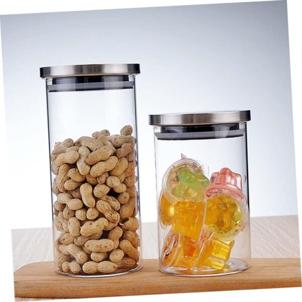 CRAFTHROU Storage Bottle Storage Boxes Condiment Containers with Lids Storage Container Sponge Holder Airtight Container Keepsake Insulated Food Jar Stackable Canister Kettle Jars Seals - Image 5