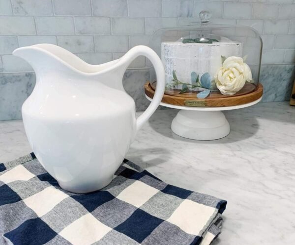 Buffalo Plaid Kitchen Towels Set of 3 - Blue Gingham Kitchen Towels, Hanukkah Towels Kitchen, Cotton Dish Towels - Navy Blue Cotton Kitchen Towels - Farmhouse Kitchen Towels (18x28) - Image 5