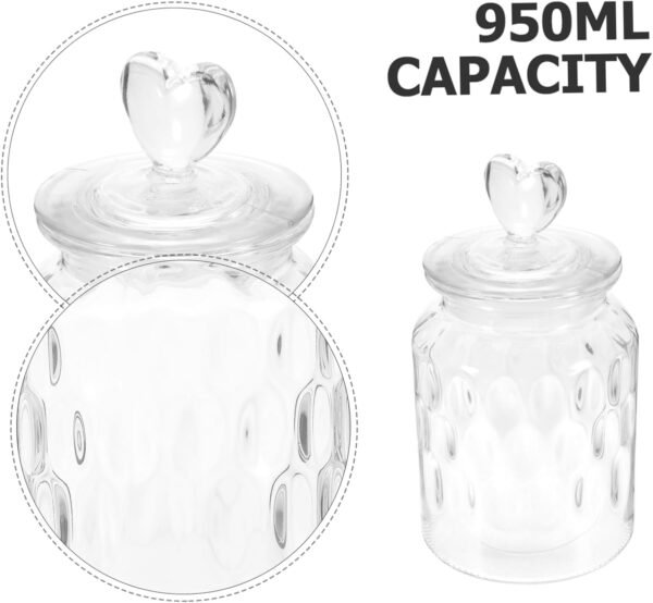 Glass Jar Water Filter Tea Storage Vacuum Sealer Drink Small Containers with Lid Food Container Lids Coffee Canister Airtight Serving Tea Holder Food Jar Lockable Cookie Bins Jars - Image 4