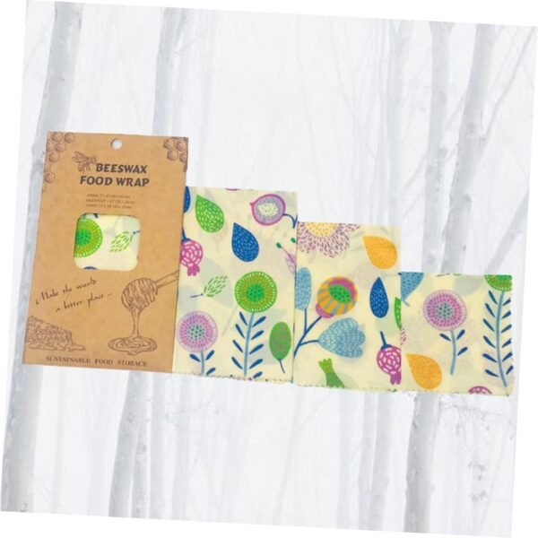 STOBAZA 6 pcs beeswax wrap reusable food wrap food wrapper food storage wrap beeswax food wraps Beewax Food Wraps Food Preservation Cloths Beewax Wraps sandwich - Image 2