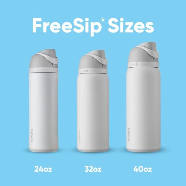 Owala FreeSip Insulated Stainless Steel Water Bottle with Straw for Sports, Travel, and School BPA-Free Sports Water Bottle, 24 oz, Denim - Image 5