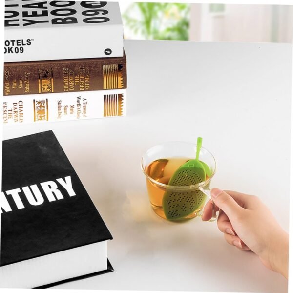 2pcs Tea Leak Electric Hot Pot Tamper Tea Strainer Coffee Filter Paper Kettle Electric Infuser Electric Tea Kettle Reusable Tea Steeper Kettle and Toaster Cups Green - Image 4
