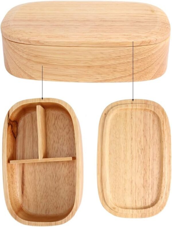 Wood Bento Box, Adult Lunch box Women & Men Lunch Containers Japanese Bento Lunch Box for Working Picnic Outdoor - Image 6