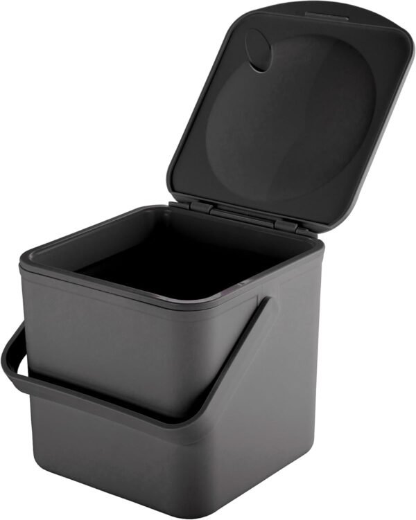 Minky Homecare Kitchen Compost Bin – Countertop Food Waste Caddy with Easy Wipe Clean Interior – Made in The UK - 3.5L (0.9 gal.) ECO Black - Image 3