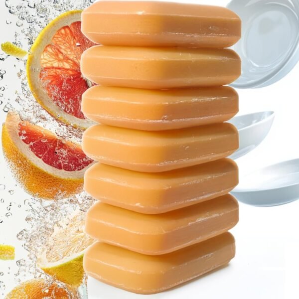 7 Big Dish Soap Bars with Citrus Essential Oil & Natural Ingredients, Skin-Safe, Non-Toxic, Plastic-Free Packaging - Value Pack