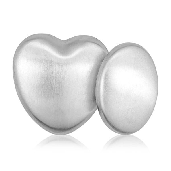 2 PCS Stainless Steel Soap, Magic Metal Odor Remover Bar Eliminating Smells Like Fish Onion Garlic Scents from Hands and Skin, Kitchen Gadgets (Heart Shape + Oval)