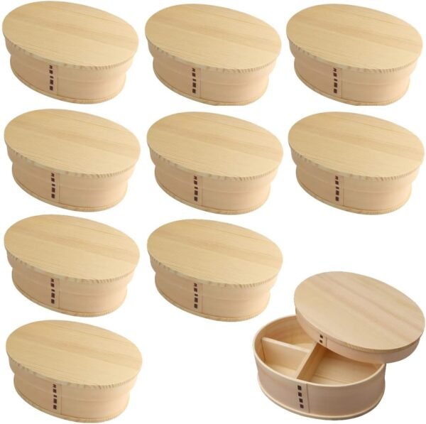 J-kitchens 854858 Wappa 1-Tier Lunch Box, Natural, 7.1 x 5.3 x 2.7 inches (18 x 13.5 x 6.8 cm)