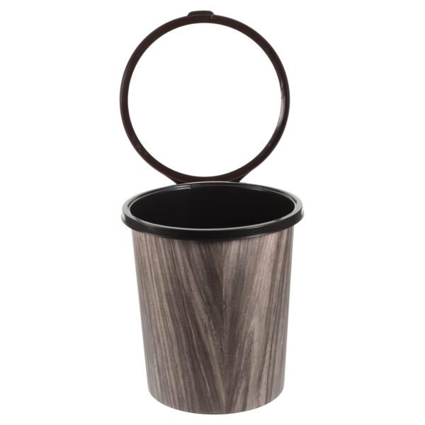 Imitation Wood Grain Trash Can Trash Can with Lid Bathroom Garbage Trash Can Favors Garbage Bin Bathroom Bin Litter Wicker Basket Infuser Kitchen Compost Bin Trash Cans PVC Plastic