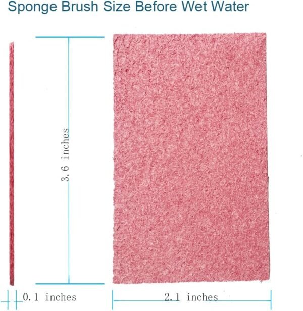 12PCS Cleaning Sponge，2.5X4.0 inches, Kitchen DishSponge, Cleaning Scrub Color Sponge, Biodegradable Natural Sponge, Non-Scratch Kitchen Cellulose Dishwashing Sponge - Image 2