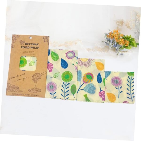 FOMIYES 3pcs Beeswax Food Preservation Cloths Reusable Food Wraps Wax Paper Food Wrapper Food Packing Paper Sandwich Food Wraps Beewax Wraps Household Beewax Food Wraps - Image 9