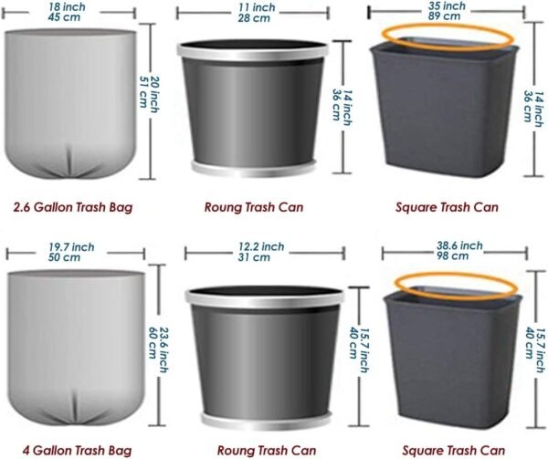 Small Trash Bags Food Waste Bags, Mini Garbage Bags Strong Bathroom Bin Liner Recycle Rubbish Bag for Home Kitchen Office Pet (2.6 Gallon-100 Count White) - Image 7
