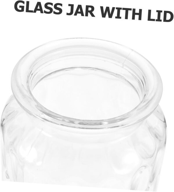 Glass Jar Water Filter Tea Storage Vacuum Sealer Drink Small Containers with Lid Food Container Lids Coffee Canister Airtight Serving Tea Holder Food Jar Lockable Cookie Bins Jars - Image 2