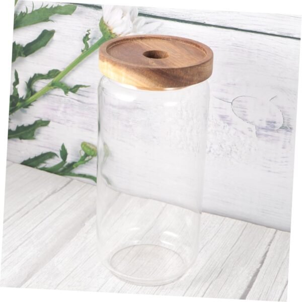 Grain Container Basket Bar Bell Jar Clear Candy Containers Mason Jar Lids Cereal Keeper Can Storage Jars with Clamp Lids Containers with Lids Containers for Food Candy Jar - Image 6