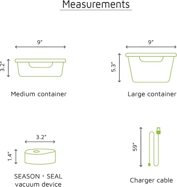 SealVax® SEASON•SEAL Patented Vacuum-Sealed Glass Food Storage & Cycle Marinating Set with Auto-Stop Vacuum sealer, includes 75 fl oz and two 46 fl oz containers (Reddish-Brown) - Image 4